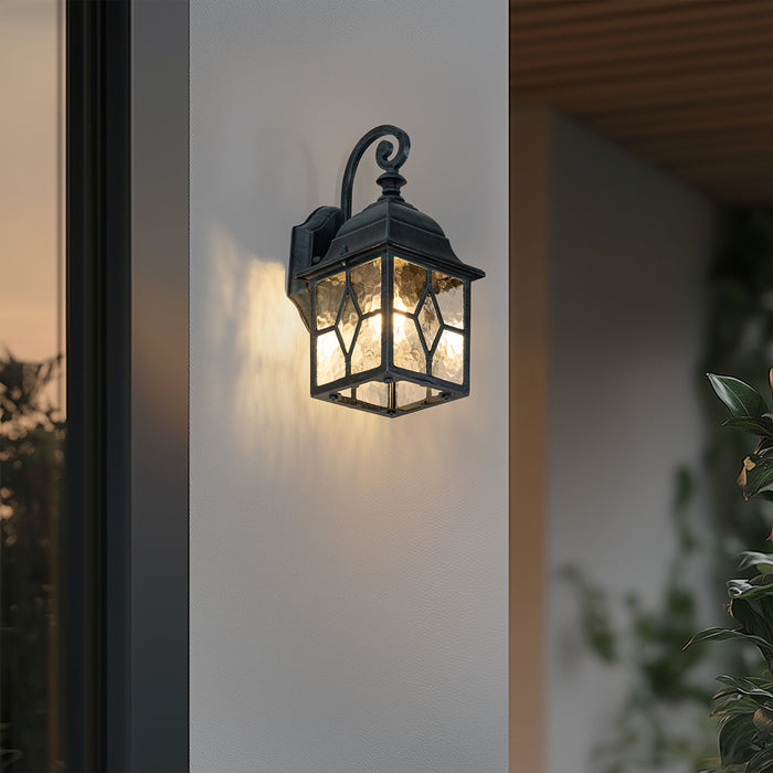 QAZQA Romantische buiten wandlantaarn antiek groen - London