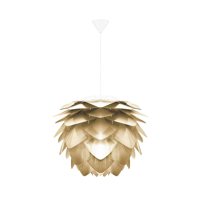 Umage Silvia Medium hanglamp brushed brass - met koordset wit - Ø 50