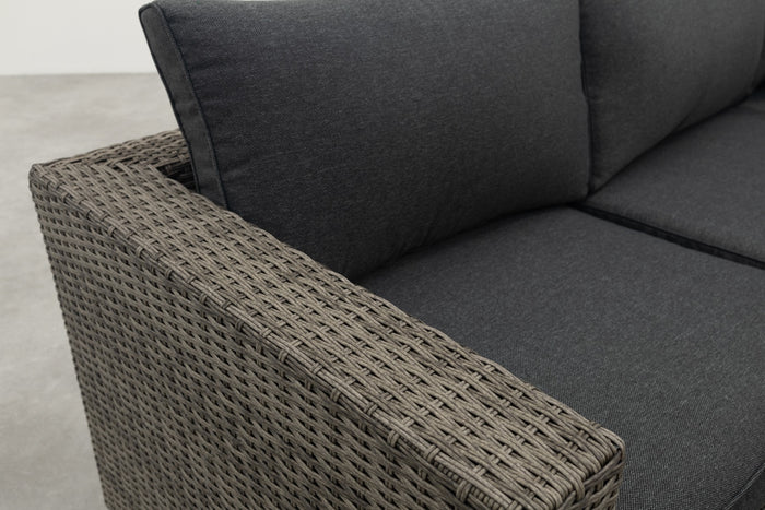 Orangebird loungeset - 4-delig - organic grey - reflex black