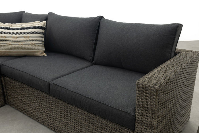 Orangebird loungeset - 4-delig - organic grey - reflex black