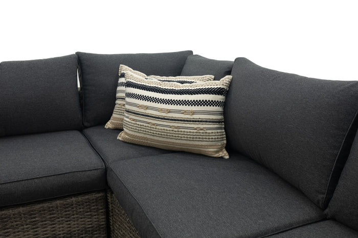 Orangebird loungeset - 4-delig - organic grey - reflex black