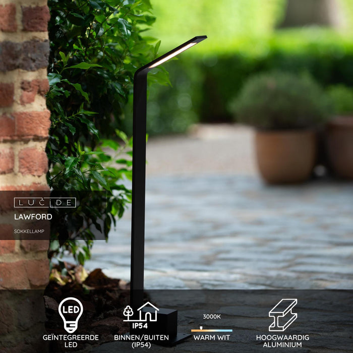Lucide LAWFORD Sokkellamp - Zwart