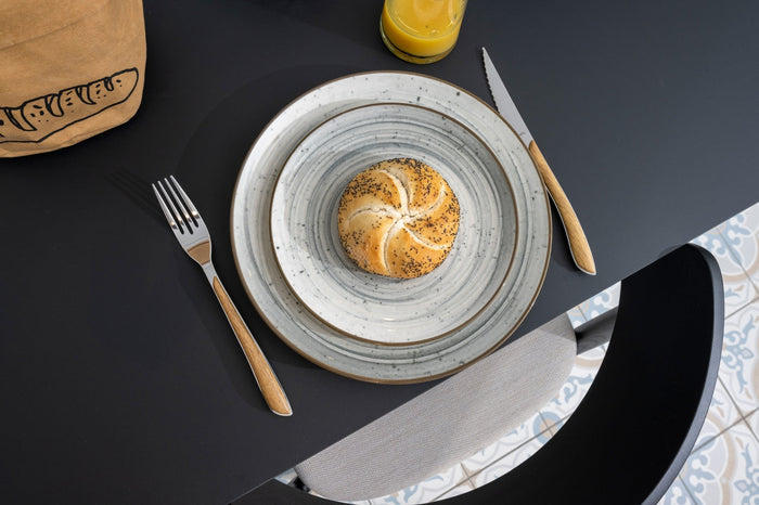 Cosy & Trendy Serviesset Sintra Dusty Blue - 16-delig | 4 personen - 4 dinerborden, 4 ontbijtborden, 4 diepe borden en 4 kommen