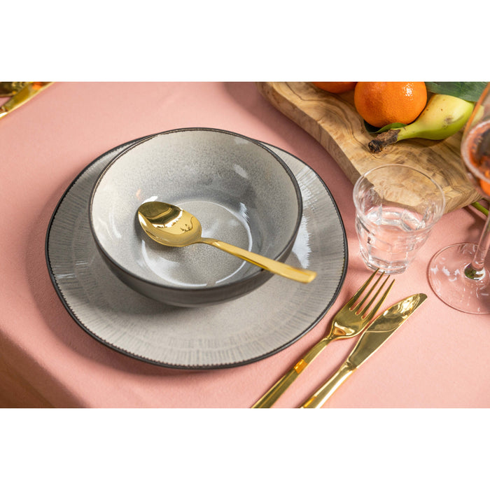 Cookinglife Dinerborden Nola Warm Grey ø 27 cm - 6 stuks