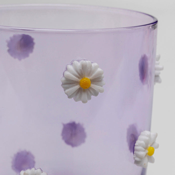 Kare Design Party Waterglazen bloemen paars 4st