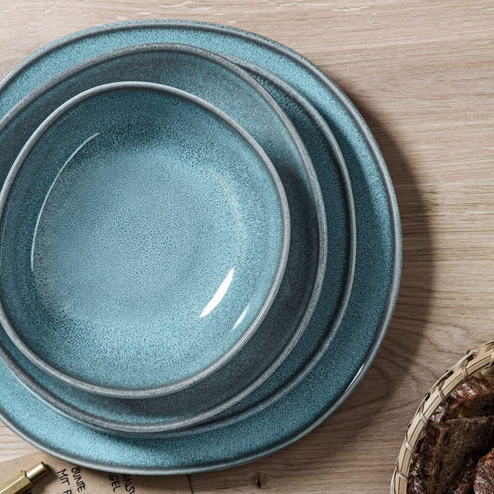 Villeroy & Boch Serviesset Lave - Glace - 4-delig | 2 personen - 2 dinerborden en 2 diepe borden