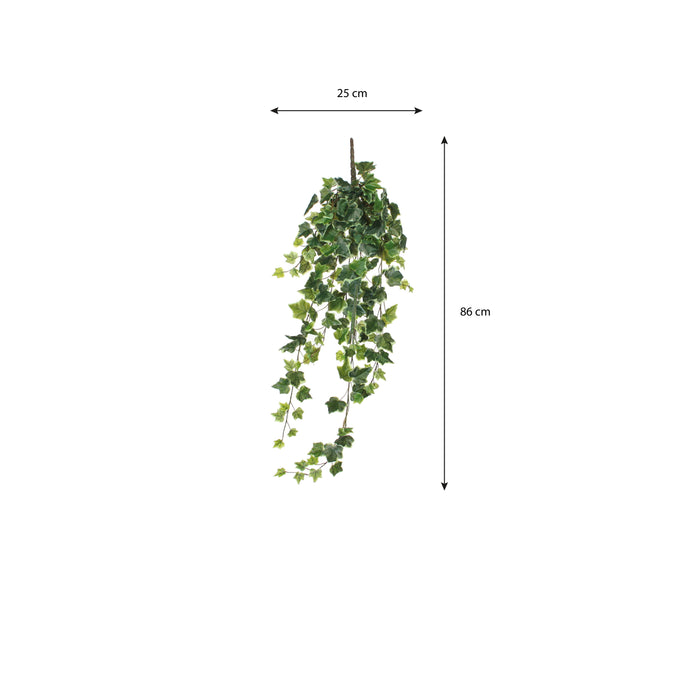 Mica Decorations Hedera Kunst Hangplant - H86 cm - Groen Bont