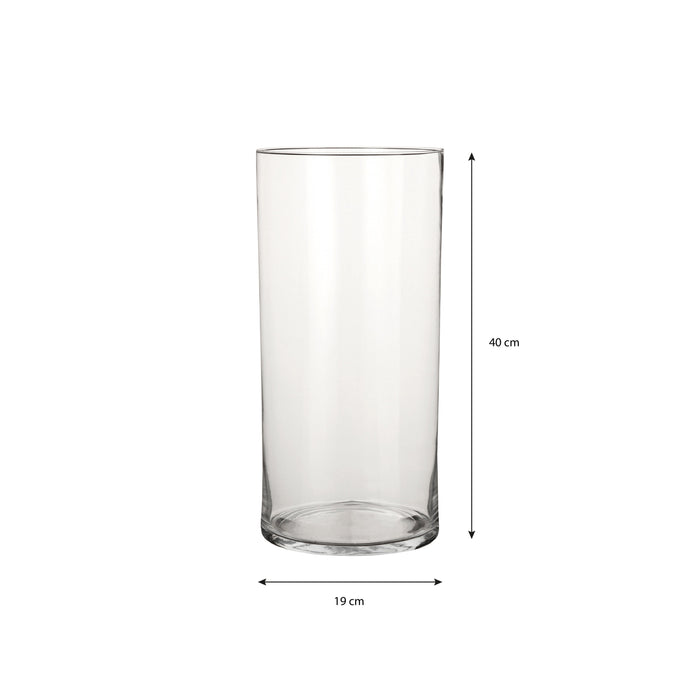 Mica Decorations Carly Vaas - H40 x Ø19 cm - Cylinder - Transparant