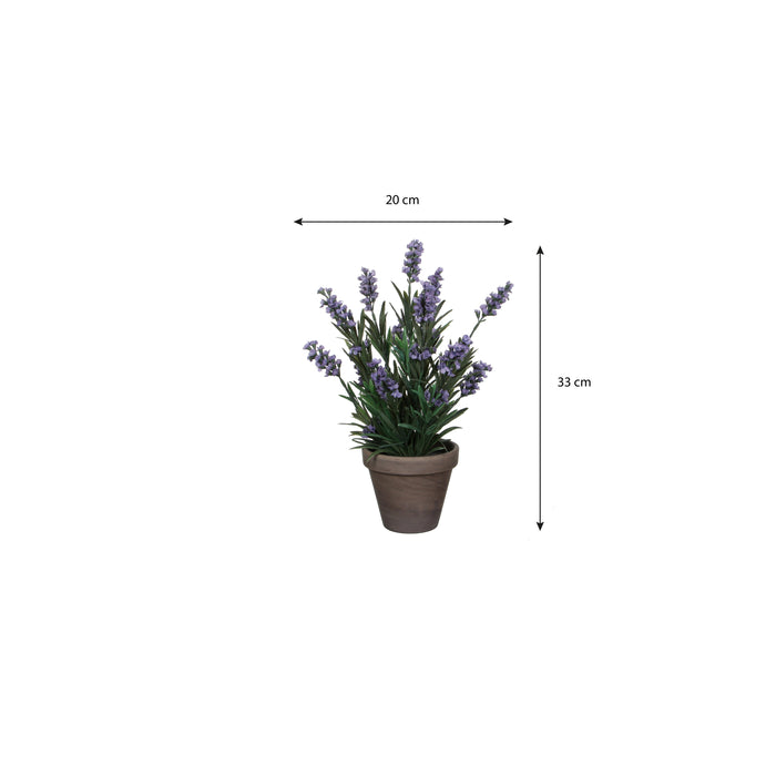 Mica Decorations Lavendel Kunstplant - H33 x Ø20 cm - Blauw