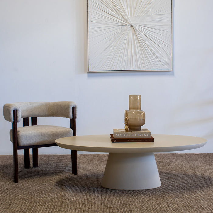 Giga Meubel - Salontafel Cleo Ovaal Beige 130cm