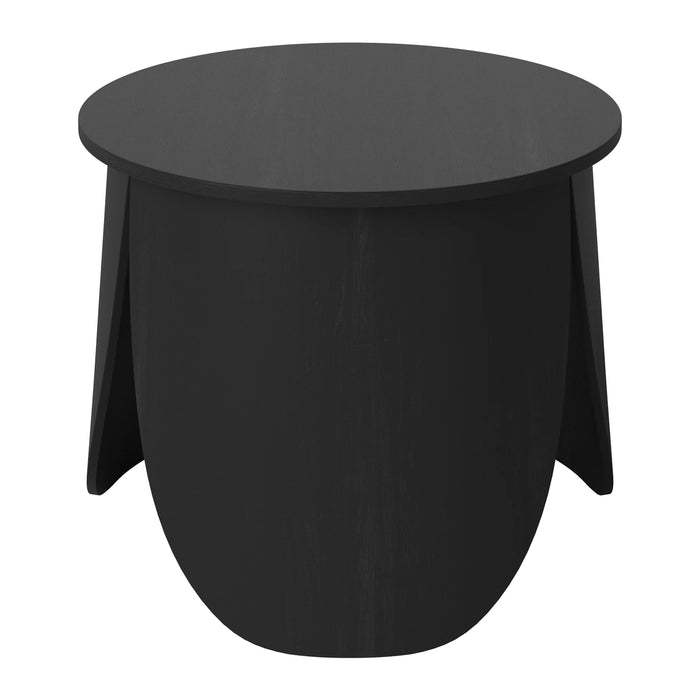 Bolia Peyote Salontafel - H 45 x Ø 56 cm - Zwart Gebeitst Gelakt Eiken