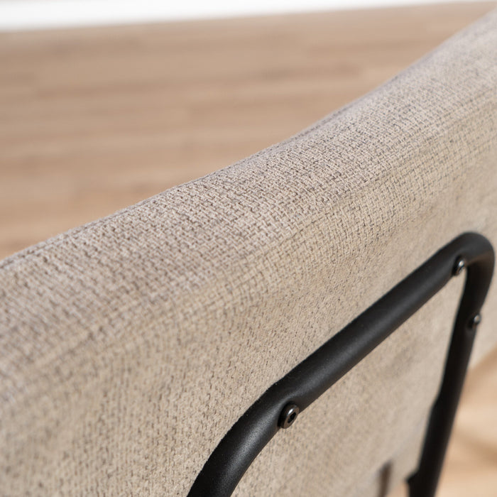 Bronx71 Scandinavische barkruk Espen taupe gerecyclede stof 64-77 cm -