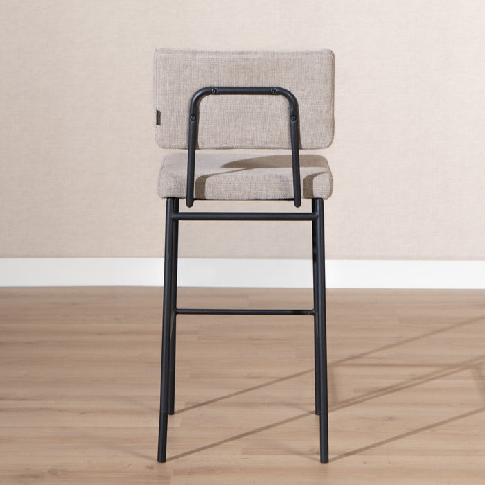 Bronx71 Scandinavische barkruk Espen taupe gerecyclede stof 64-77 cm -