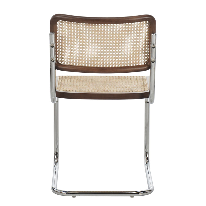 by fonQ Vento Eetkamerstoel - Walnoot / Chroom