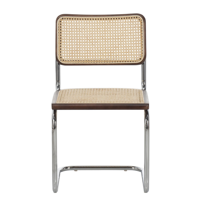 by fonQ Vento Eetkamerstoel - Walnoot / Chroom