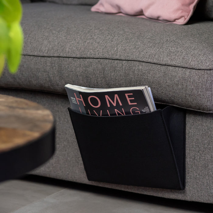 QUVIO Organizer voor bed of bank vilt - Zwart