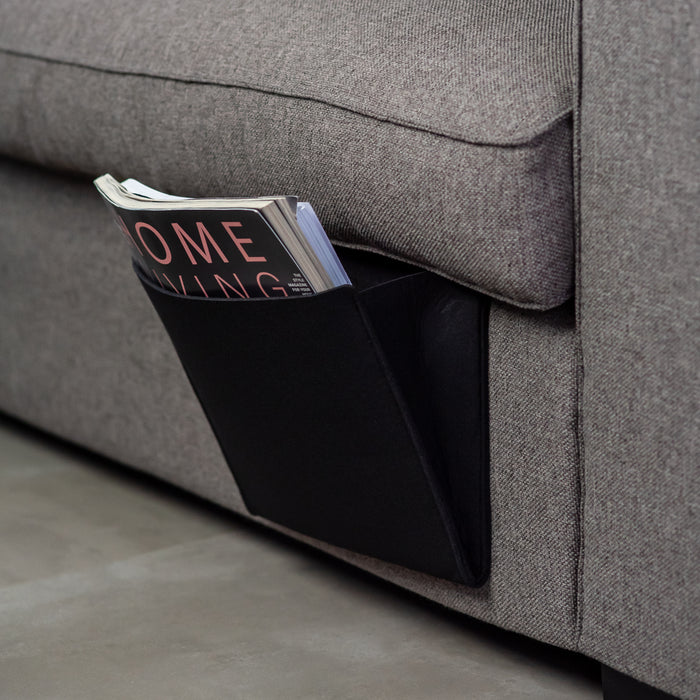 QUVIO Organizer voor bed of bank vilt - Zwart