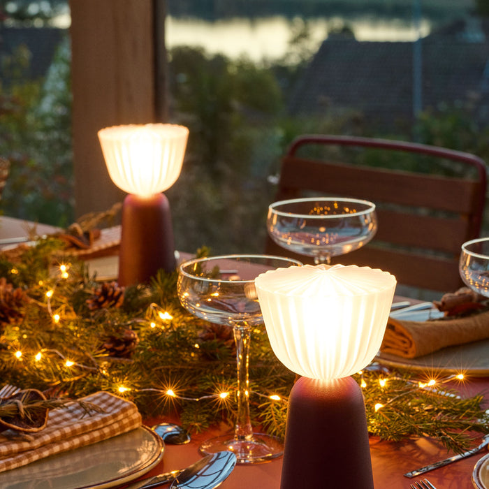 Fermob Swiing - draadloze tafellamp - outdoor - H 20 cm - Carbone