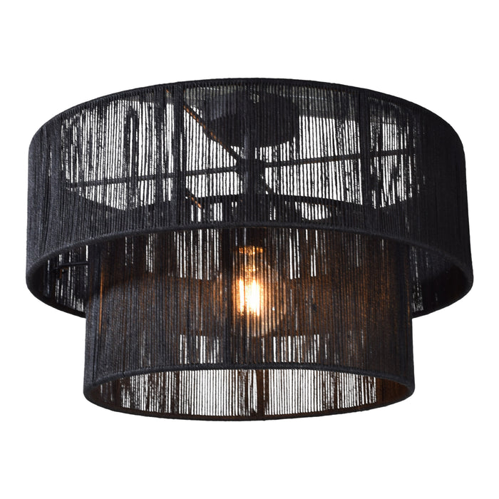 Urban Interiors - Plafondlamp - Diro zwart Jute - Ø45