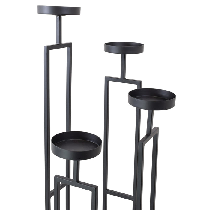 LOFT42 Vloerkandelaar Stella 4 kaarsen - Zwart metaal