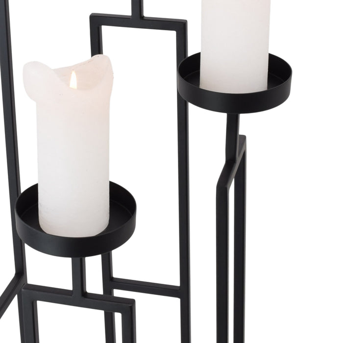 LOFT42 Vloerkandelaar Stella 4 kaarsen - Zwart metaal