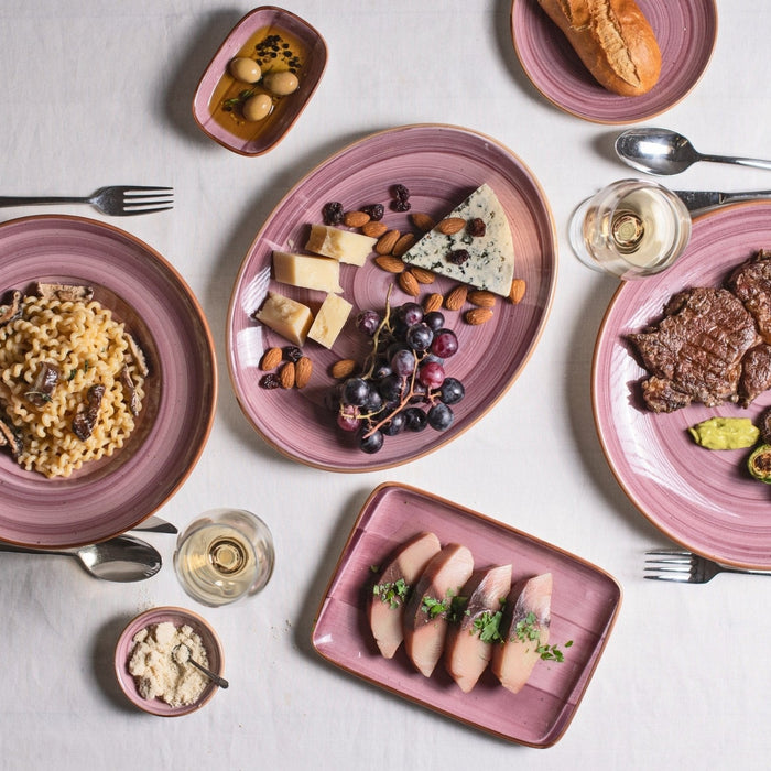 Bonna Dinerbord - Aura Blackberry - Porselein - 27 cm - set van 6