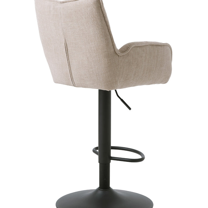 Giga Living - Barstoel Linnen Stof - Verstelbaar - Marilla - Set van 2