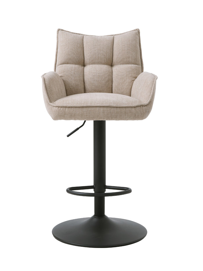 Giga Living - Barstoel Linnen Stof - Verstelbaar - Marilla - Set van 2