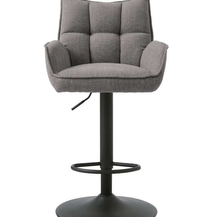 Giga Living - Barstoel Grijs Stof - Verstelbaar - Marilla - Set van 2