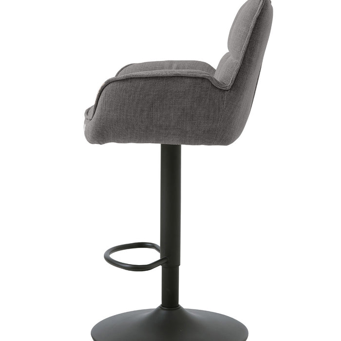 Giga Living - Barstoel Grijs Stof - Verstelbaar - Marilla - Set van 2