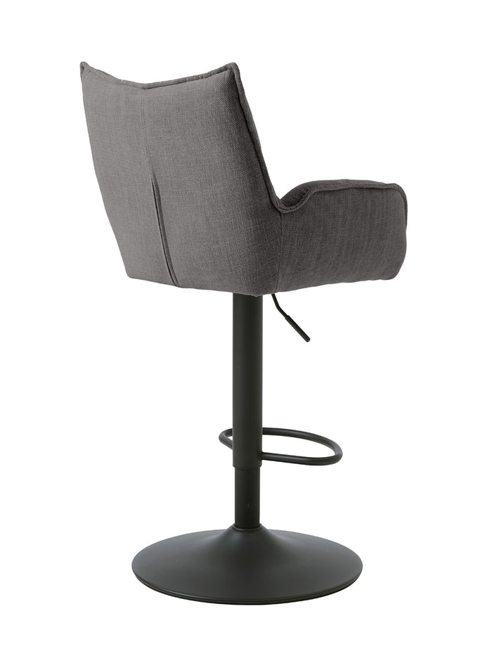 Giga Living - Barstoel Grijs Stof - Verstelbaar - Marilla - Set van 2