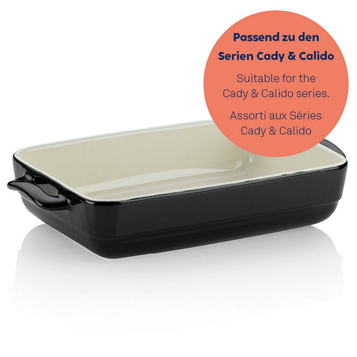 Ovenschaal Keramiek Zwart, 37.5 cm x 22 cm - Kela | Malin
