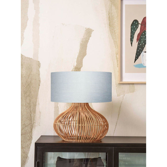 GOOD&MOJO Tafellamp Kalahari - Lichtgrijs|Rotan - Ø47cm