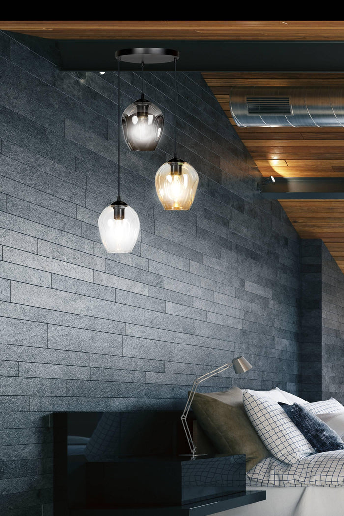 Loft46 3-lichts hanglamp Noah rond