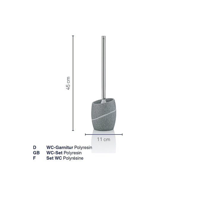 Kela - Talus Toiletborstel Houder - Grijs - Kela