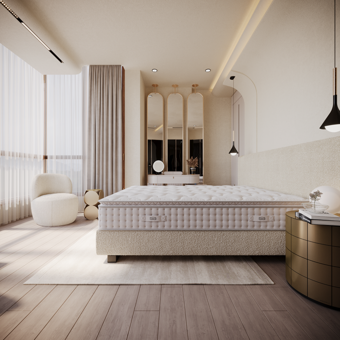 Pocketvering en traagschuim matras 140x190cm