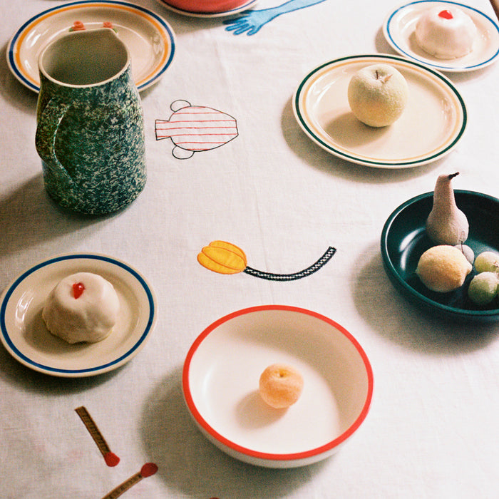 HAY Sobremesa Serveerschaal Ø 20 cm - Wit / Rood