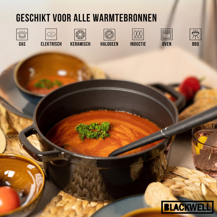 Blackwell Braadpan - Gietijzer - Zwart - ø 26 cm | 4.8 liter
