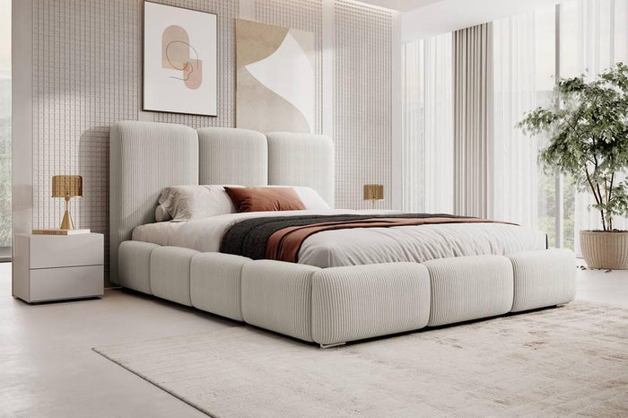 NADUVI Collection Bedframe Briar met opbergvak ribstof 180x200