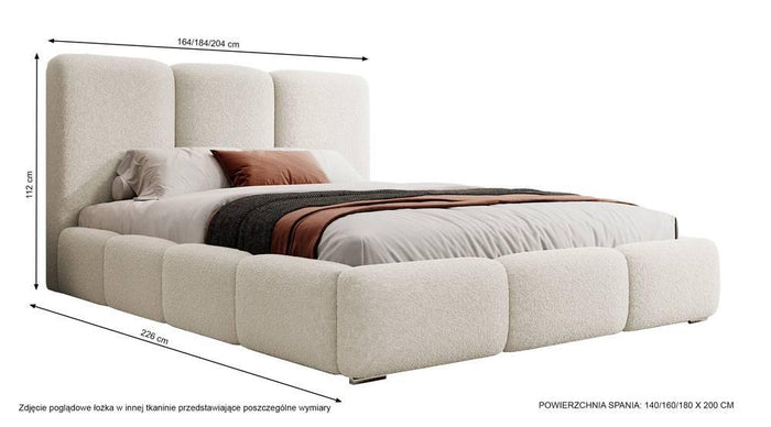 NADUVI Collection Bedframe Briar met opbergvak ribstof 180x200