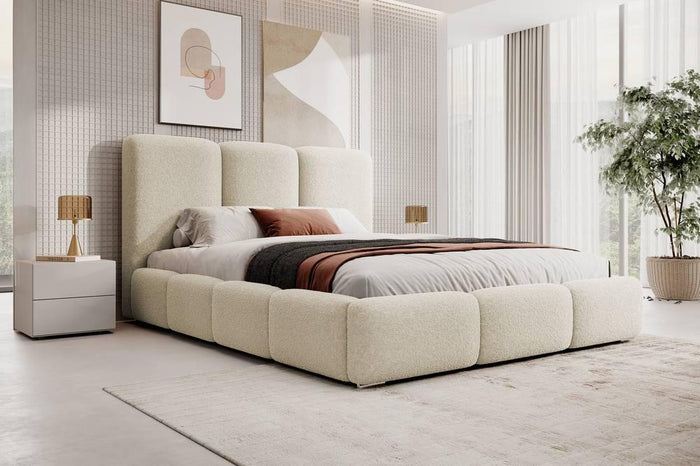 NADUVI Collection Bedframe Briar bouclé met opbergvak 180x200