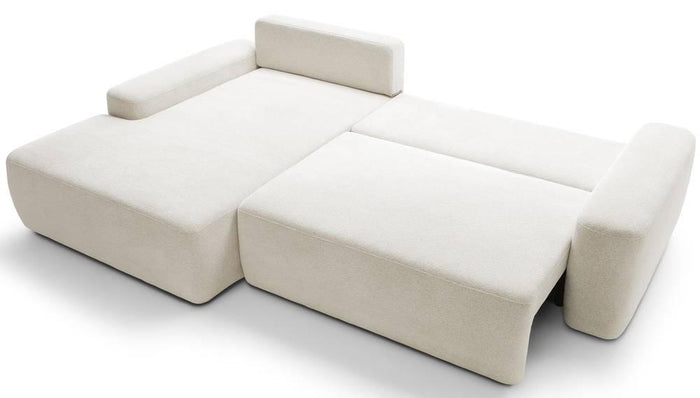 NADUVI Collection Hoekslaapbank Elis links met opbergvak chenille