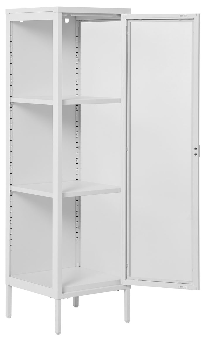 House Nordic Brisbane Wit | Glas Vitrinekast Slim H140 cm