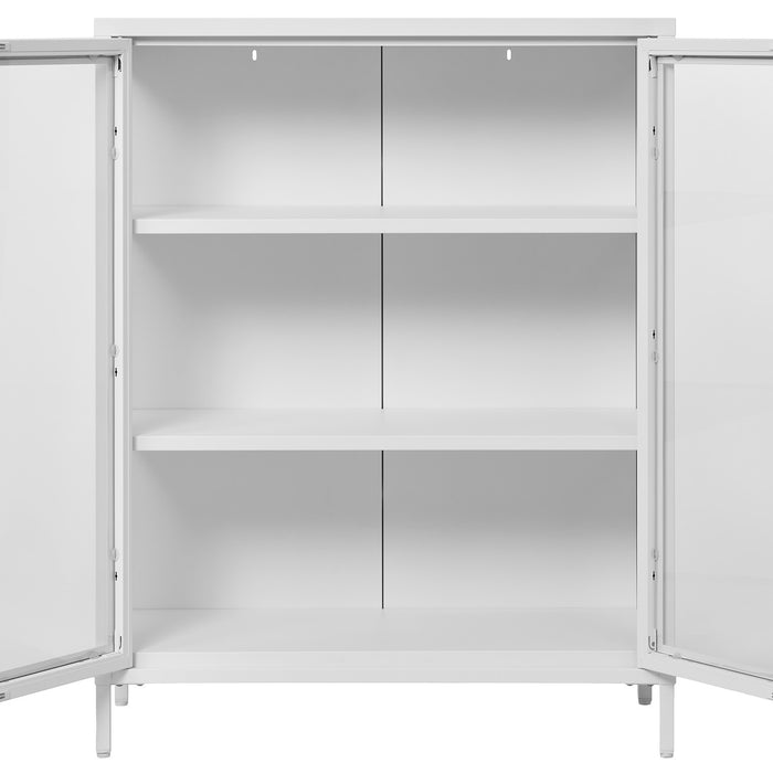 House Nordic Brisbane Wit | Glas Vitrinekast H101 cm