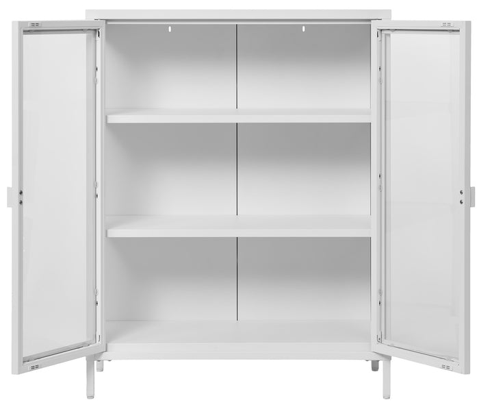 House Nordic Brisbane Wit | Glas Vitrinekast H101 cm
