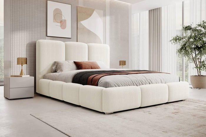 NADUVI Collection Bedframe Briar met opbergvak ribstof 140x200