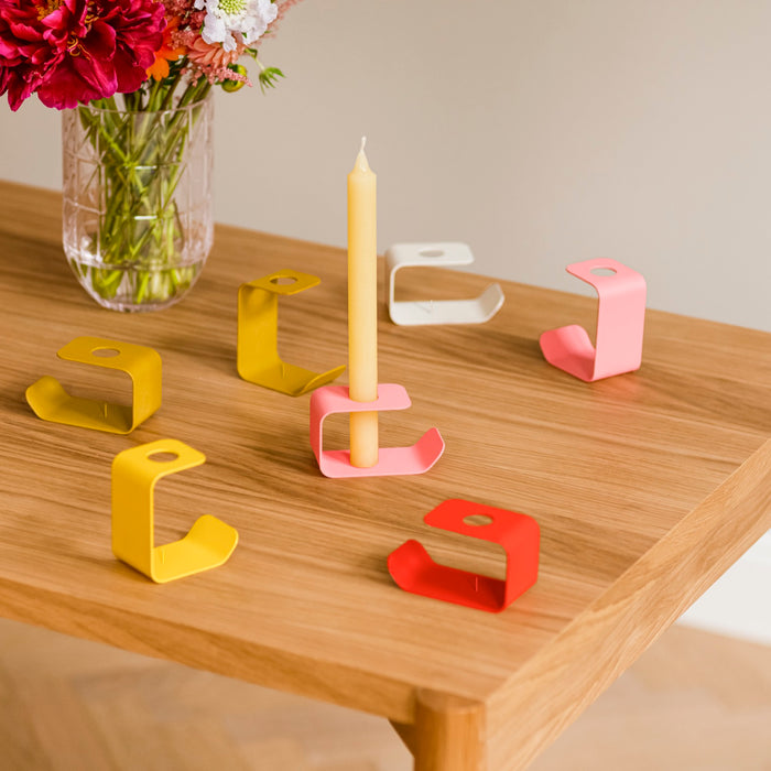 noo.ma FLEC kaarsenhouder - tall - Blossom Pink