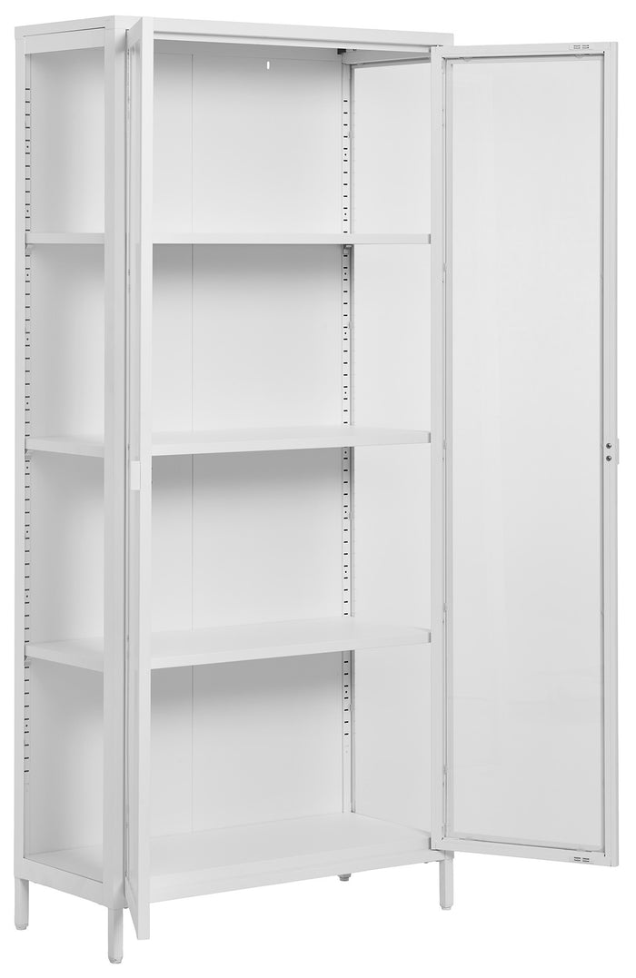 House Nordic Brisbane Wit | Glas Vitrinekast H175 cm