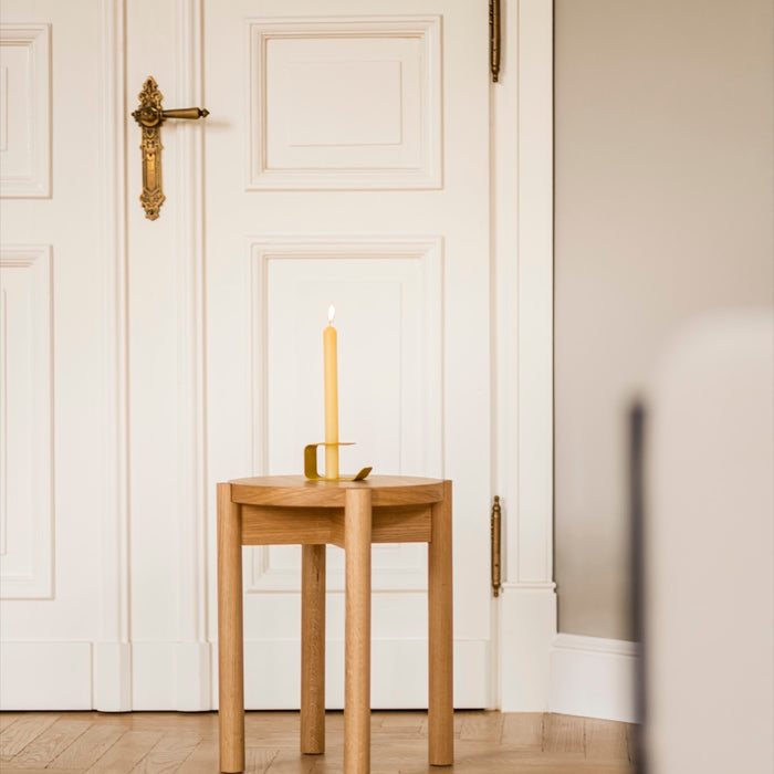 noo.ma FLEC kaarsenhouder - low - Gold Green