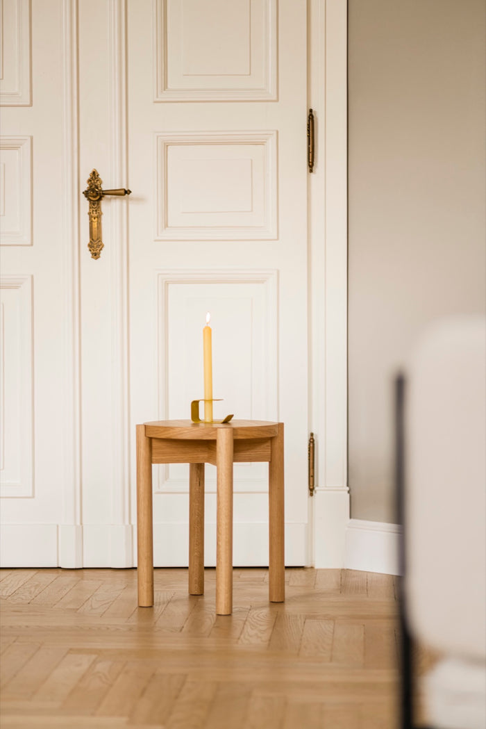 noo.ma FLEC kaarsenhouder - low - Gold Green